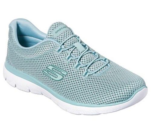 Skechers Summits Damen Slip- On- Sneaker Schlupfschuh Waschmaschinenfest Memory Foam grün, blau, schwarz S22 12985 40 | BBK | 
