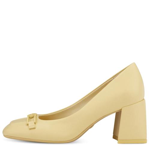 Tamaris Pumps karrèe Logo- Spange TOUCHit- Fußbett  gelb, schwarz S13 1-1-22416-20 