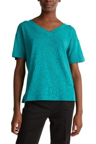 Esprit Shirt 3/4 Leinen 030EE1K303 XS | E373 TEAL GREEN | 