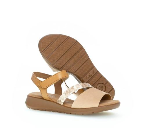 Gabor Sandale Riemchensandale Leder beige 62.491.52 6 | caramel/beige/c | H