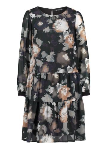 Betty Barclay Chiffonkleid florales Muster Knielang schwarz S22 12331517 