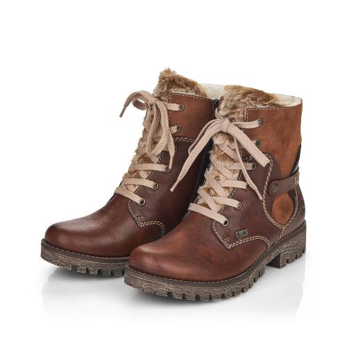 Rieker Antistress Schnürboot Schnürstiefel TEX- Membran braun S21 785G1-23 37 | brown/reh/stepp | F
