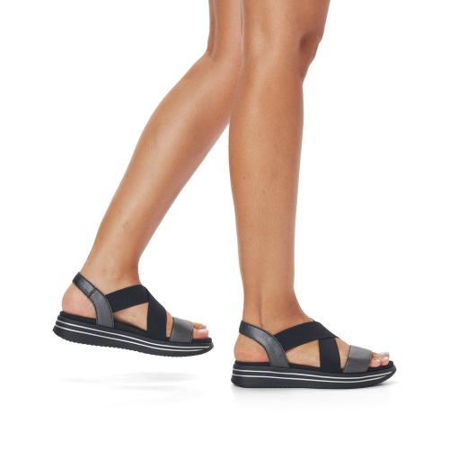 Remonte Damen Riemchensandalen nachtschwarz S13  R2954-01 