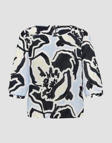 OPUS Printbluse Fu intense 3/4 Arm abstrakter  Blütendruck blau, grün S13  2044711185177 