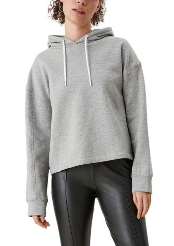 QS designed by Sweatpullover Hoodie Loose fit grau S12 2111866 XXL | 9400 GREY/BLACK | 
