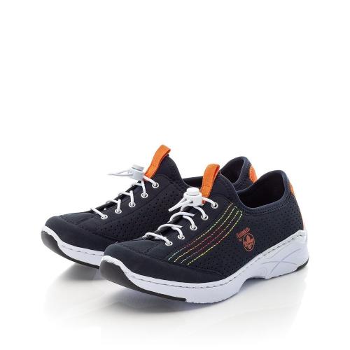 Rieker Sneaker Slipper Memosoft Schnellschnürer blau M02G9-14 