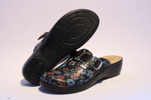 Fly Flot Hausschuh Hauspantolette schwarz 855378 