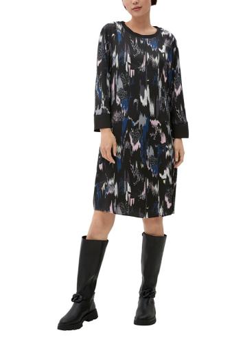 s.Oliver Midi-Kleid mit Allover-Muster S22 2124813 38 | 99A1 GREY/BLACK | 