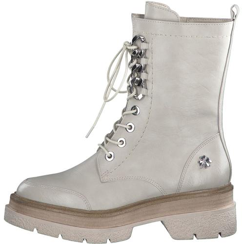 Marco Tozzi by Guido Maria Kretschmer Schnürboots Schnürstiefel Kettendetails beige S22 2-2-85203-29 38 | 403 CREAM | 