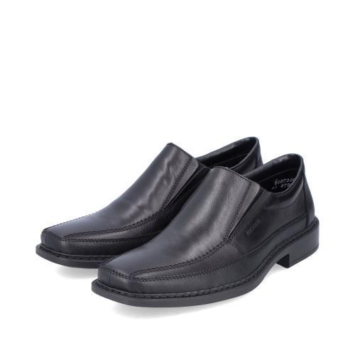 Rieker Antistress Herren Slipper elegant Leder Extraweite- H schwarz S13 B0873-00 