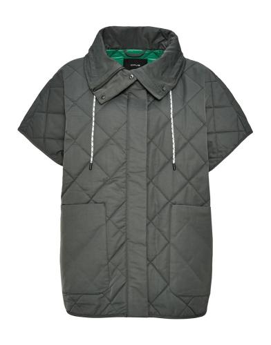 OPUS Steppweste Wirobe Cape überschnittene Schulter oversized grün S22 246669316145 