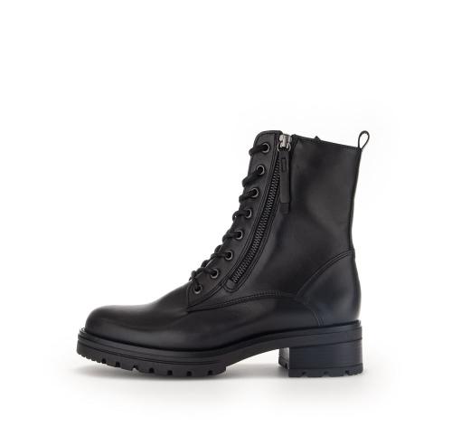 Gabor Biker Boots Leder Wechselfußbett schwarz S23 32.785.87 6 | schwarz (Flau/c | G