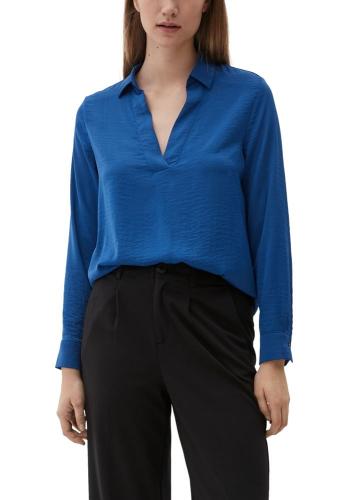 s.Oliver Bluse aus recyceltem Polyester S22  2124797 46 | 9999 GREY/BLACK | 