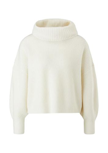 s.Oliver Pullover Rippstruktur Rollkragen weiß,orange, grün, schwarz S22 2120703 