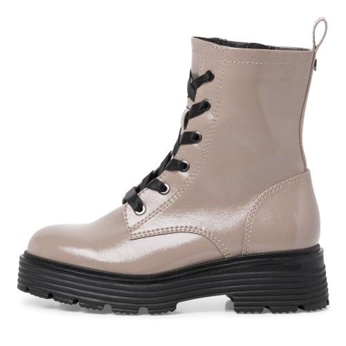 Tamaris Stiefelette Lackoptik TOUCHit Fußbett grau S22 1-1-25226-29 39 | 371 TAUPE PATEN | 
