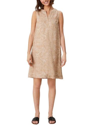 s.Oliver Leinenkleid mit Allovermuster sand 2115143 34 | 02A2 off-white | 