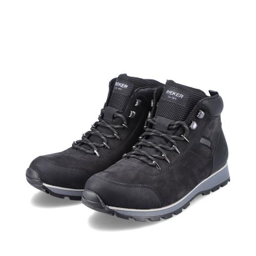 Rieker Antistress Herren Schnürboots Rauleder schwarz S21  F5710-00 
