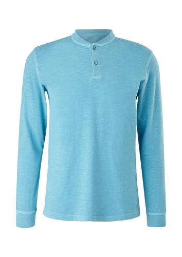 s.Oliver Henley- Shirt langarm blau schwarz S12  2116858 