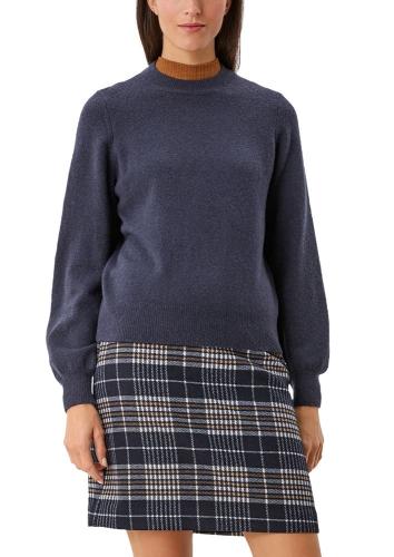 s.Oliver Strickpullover Loose Fit Wolle blau S21 2107254 