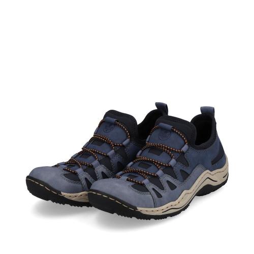Rieker Antistress Damen Slipper sportlich herausnehmbarer Decksohle blau S13 L0546-14 