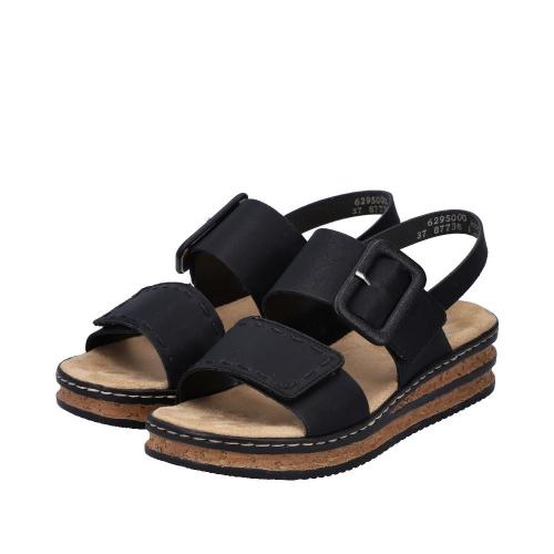 Rieker Damen Keilsandalette schwarz 62950-00 