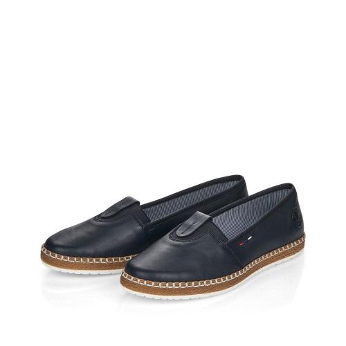 Rieker Antistress Damen Ballerina Slipper Leder blau S13 M2261-14 