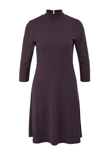 QS designed by Kleid mit Stehkragen lila, schwarz S22  2124277 