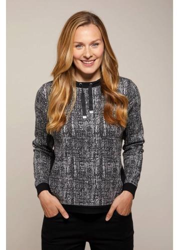 Hajo Sweatshirt Jacquard Interlock Langarm Rundhals S21  19179 36 | original | 