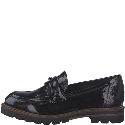 MARCO TOZZI Slipper Loafer Lackoptik schwarz S22 2-2-24704-29 
