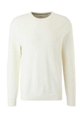 s.Oliver Herren Pullover Baumwollstrick Rundhals- Ausschnitt weiß,blau,schwarz S22  2118085 