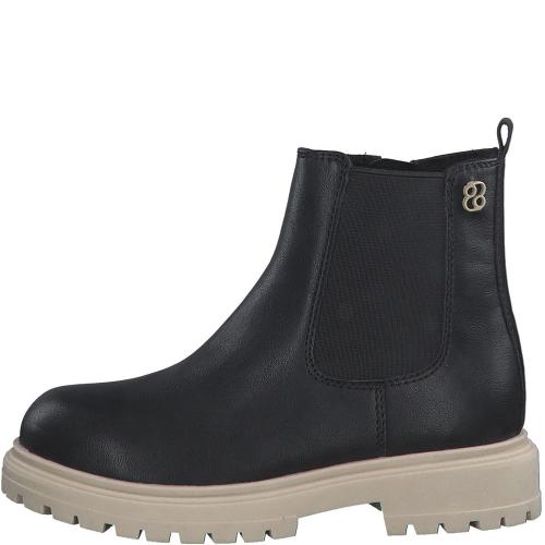 s.Oliver Mädchen Stiefel Chelsea- Boots Kontrast- Details schwarz S22  5-5-45403-29 