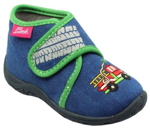 Beck Hausschuh Jungen Feuerwehr blau 677/34 