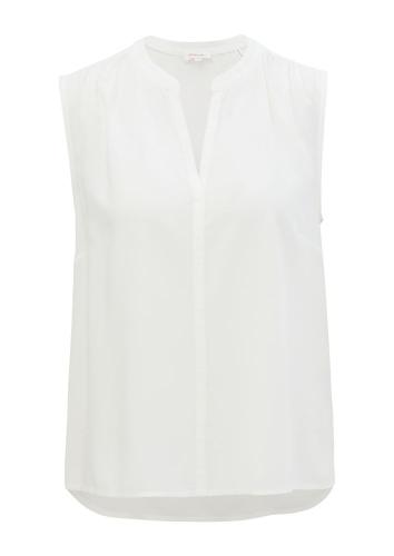 s.Oliver Viskosebluse mit Raffung weiß, orange S13  2131743 