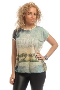 Fashion Apolda Frauensache  T- Shirt Print blau  44571 