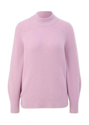 s.Oliver Damen Strickpullover Turtelneck Stehkragen weite Ärmel rosa, blau, schwarz S22  2123882 38 | 4082 LILAC/PINK | 