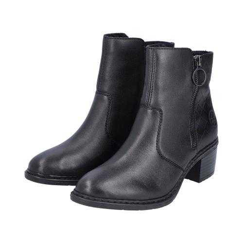 Rieker Antistress Damen Stiefelette Leder komfortweite schwarz S23  70150-00 