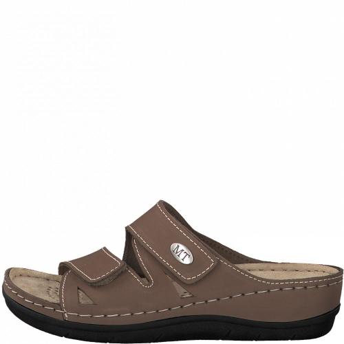 Marco Tozzi Pantolette Leder Klettverschluss beige 2-2-27512-26 
