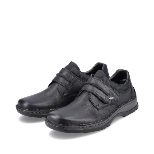 Rieker Antistress Herren Klettschuh schwarz 05358-01 40 | schwarz/schwarz | H