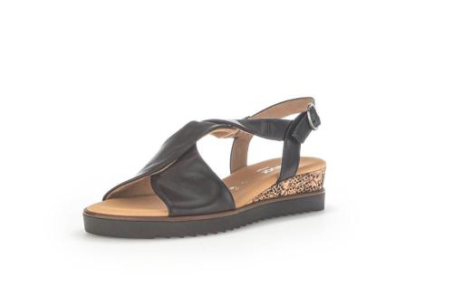 Gabor Sandalette Keilabsatz schwarz S13  22.751.27 