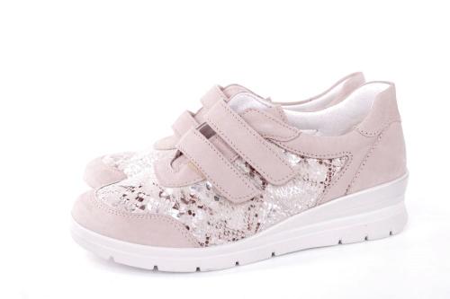ACO Damen Halbschuh Sneaker LUNA 21 Wechselfußbett Klettverschluss S12 beige  863/9681 