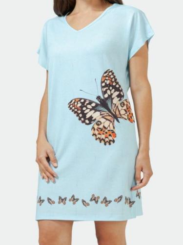 Hajo Nachthemd Sleepshirt blau 45427 