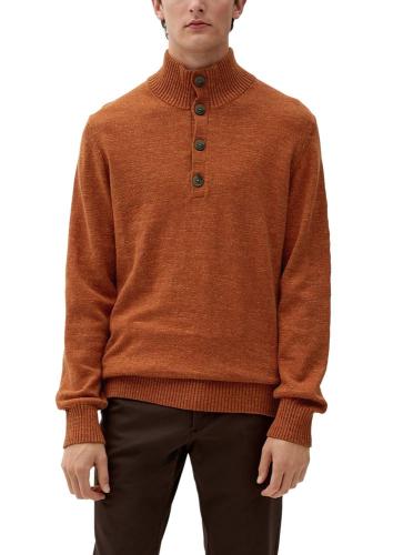 s.Oliver Pullover Melierter Troyer aus Baumwolle S22 2118091 