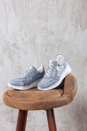 Remonte Damen Sneaker ozeanblau D2401-12 