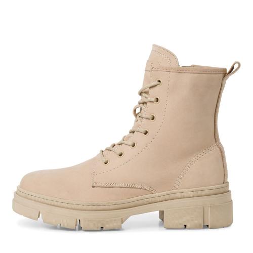 Tamaris Schnürboot Schnürstiefelette Leder TOUCHit-Fußbett beige S22 1-1-25203-29 