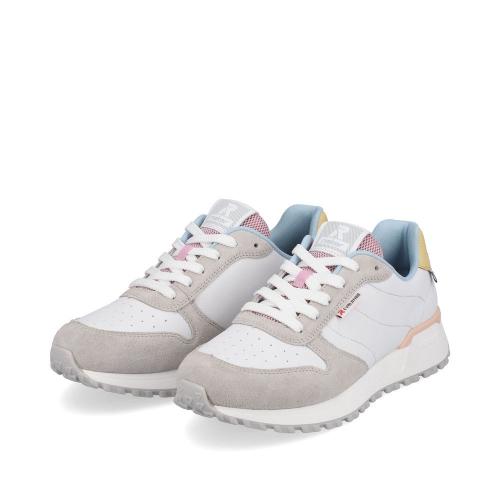 Rieker EVOLUTION Damen Sneaker Leder-mix farbige Details weiß S13  W0600-90 