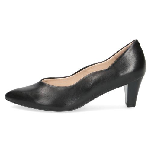 Caprice klassischer Pumps Leder G- Weite schwarz beige S12  9-9-22400-28 