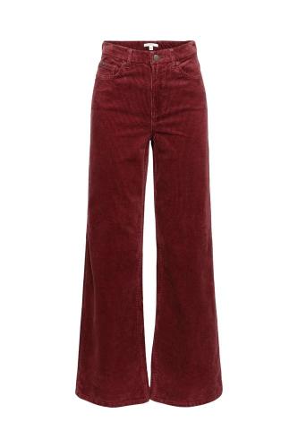 EDC Pants woven Wide Leg High Rise rot S21 091CC1B303 