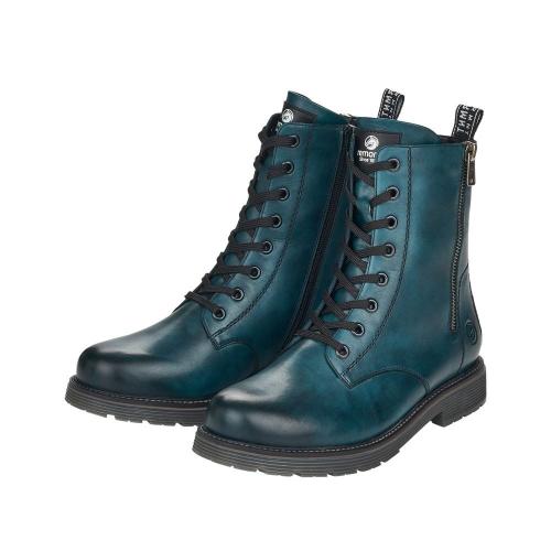 Remonte Schnürboot Schnürstiefelette Leder Warmfutter blau S22 D4871-12 