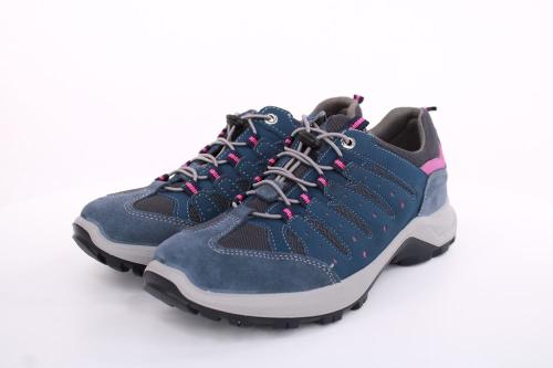 Imac Damen Trekkingschuh Wanderschuh Schnellschnürung Leder/ Mesh blau S13 356740 