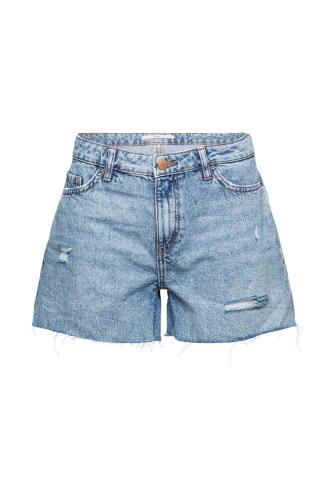 EDC Jeans Shorts kurze Hose Used-Look Baumwolle blau S12 062CC1C302 W26 | C902 BLUE MEDIU | 